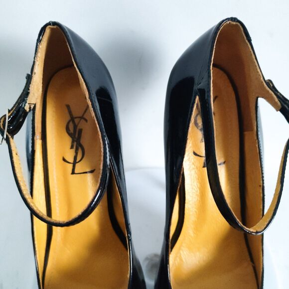 Yves Saint Laurent YSL Heels Womens Tribute Mary Jane 8 / 38 Platform Stiletto - Picture 7 of 13